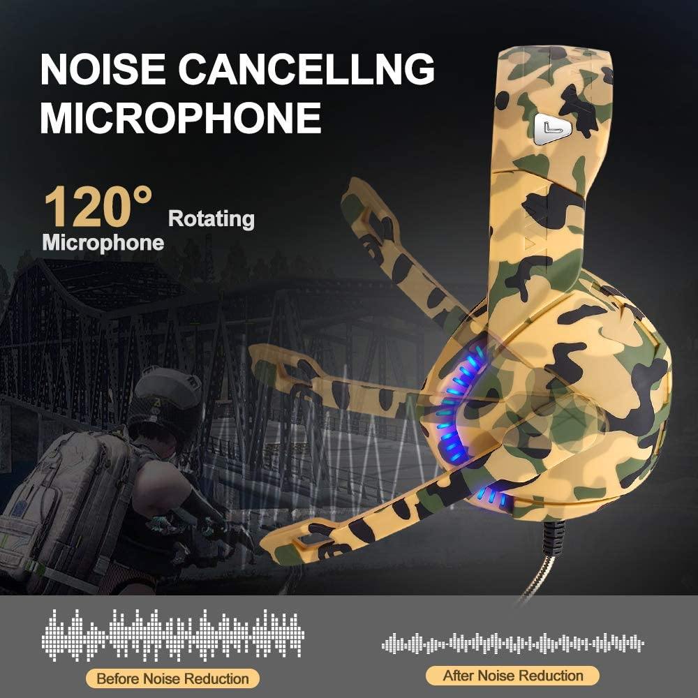 PS4 Gaming Headset with 7.1 Surround Sound, Xbox One Headset with Noise Canceling Mic & LED Light - JOY2ESpree