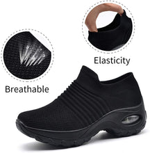 
                        
                          Load image into Gallery viewer, STQ Slip On Breathe Mesh Walking Shoes Women Fashion Sneakers Comfort Wedge Platform Loafers
                        
                      