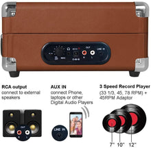
                        
                          Muat gambar ke penampil Galeri, LP&amp;No.1 Portable Suitcase Turntable with Stereo Speaker,3 Speeds Belt-Drive Vinyl Record Player Black - JOY2ESpree
                        
                      