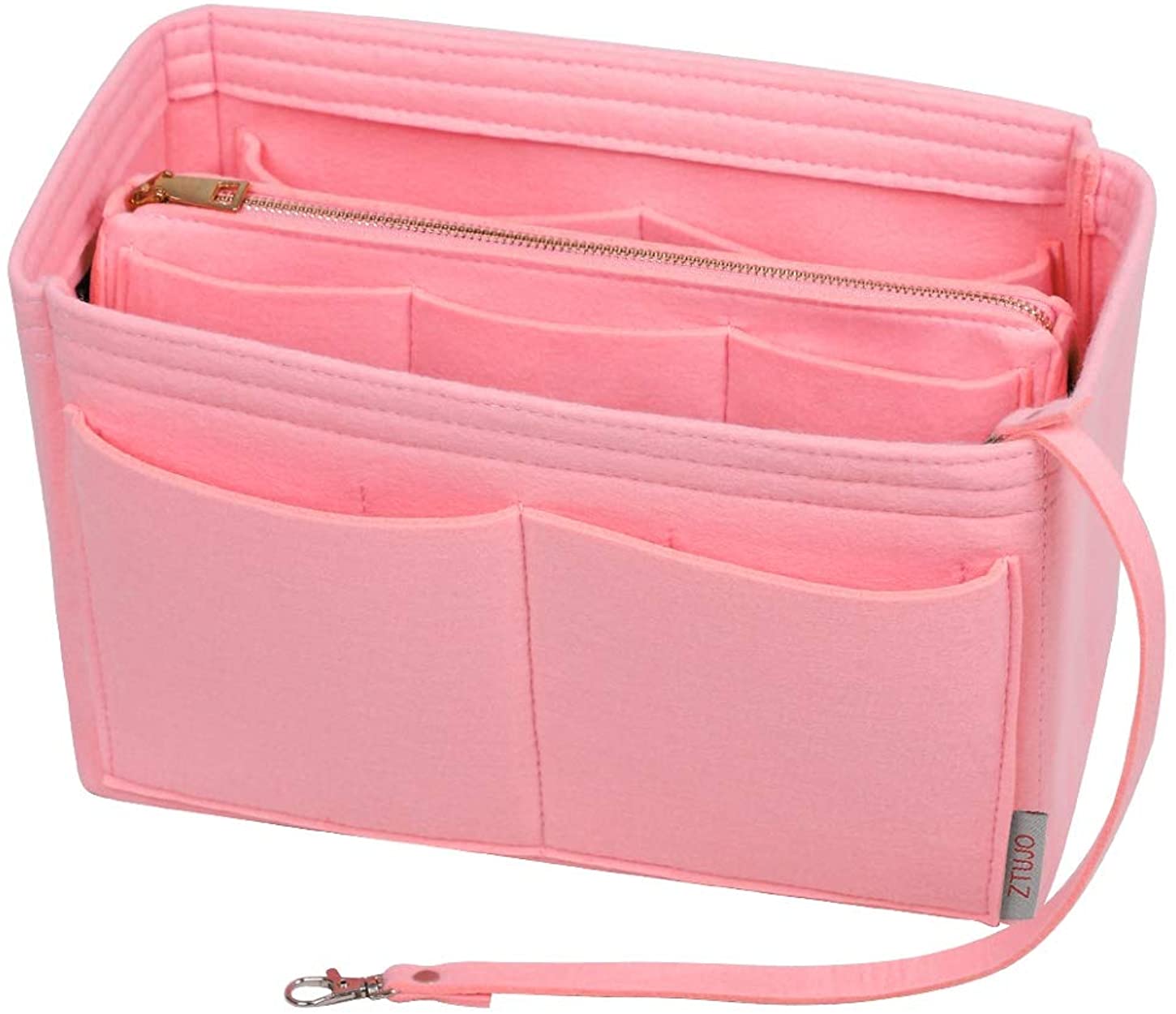 Purse Organizer Insert, Felt Bag organizer with zipper, Handbag & Tote Shaper, For Speedy Neverfull Tote, 5 Sizes