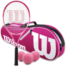 
                        
                          將圖片載入圖庫檢視器 Wilson Burn Pink Junior Tennis Racquet Bundled with a Advantage II Racquet Holder and a Can of Pink Tennis Balls - JOY2ESpree
                        
                      