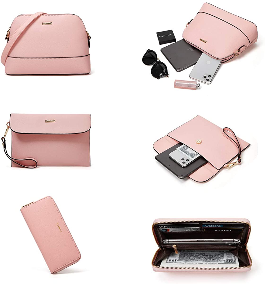 Women Fashion Handbags Wallet Tote Bag Shoulder Bag Top Handle Satchel Purse Set 4pcs