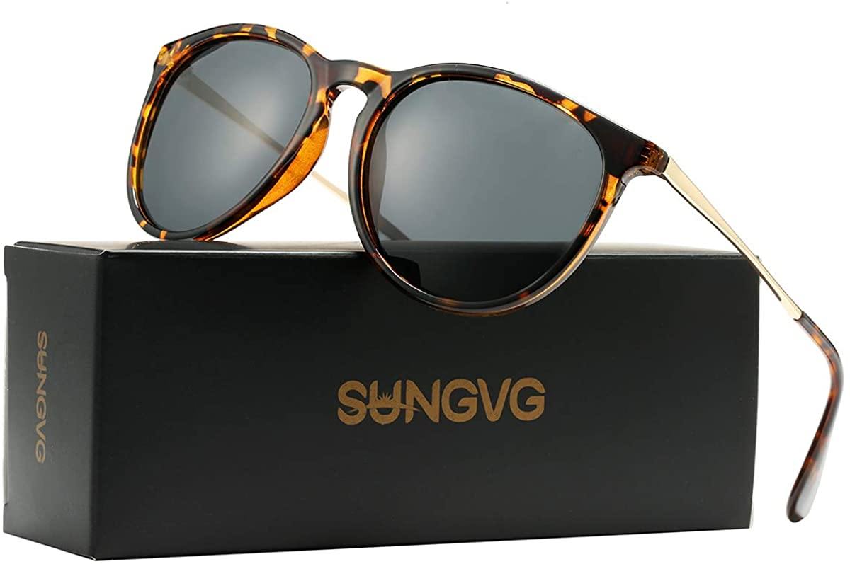 SUNGVG Polarized Sunglasses for Women Classic Round Retro Sun Glasses - JOY2ESpree