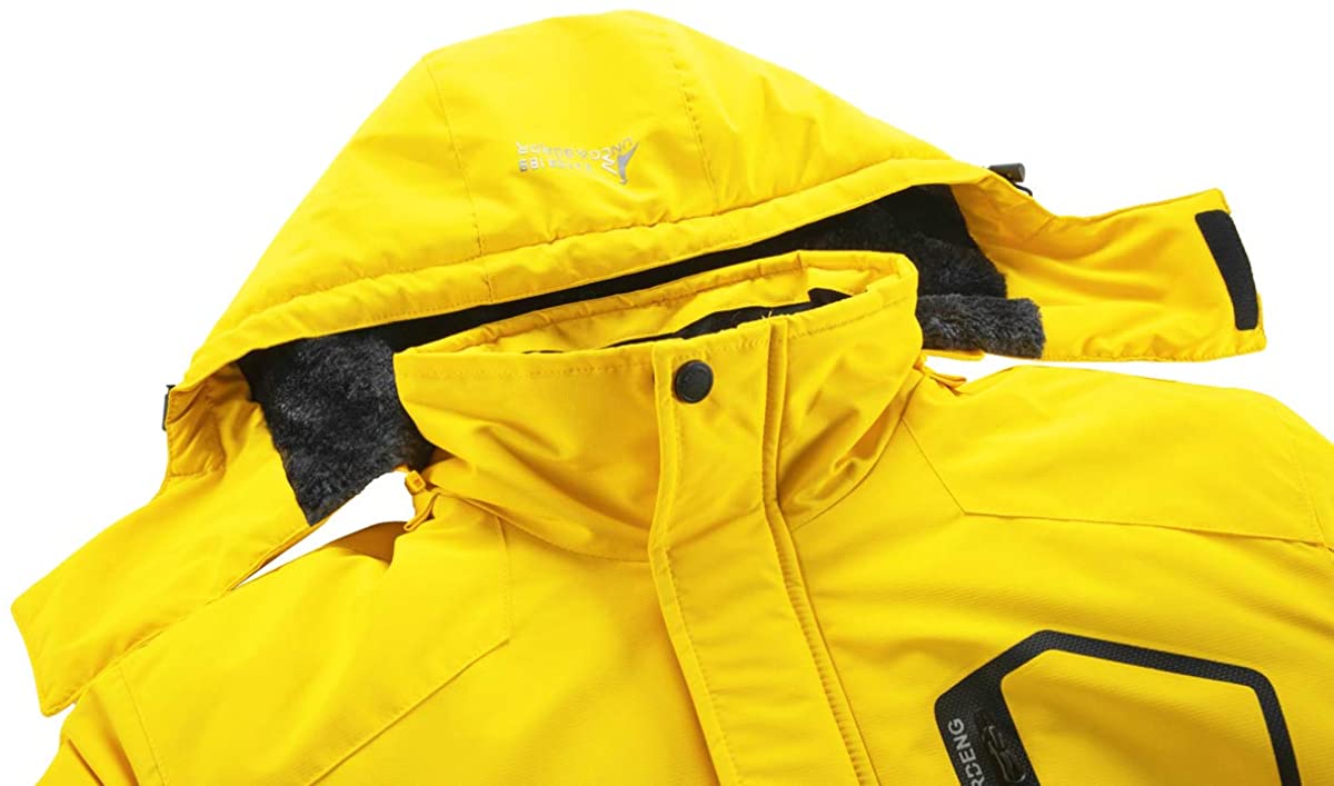 MOERDENG Men's Waterproof Ski Jacket Warm Winter Snow Coat Mountain Windbreaker Hooded Raincoat Snowboarding Jackets