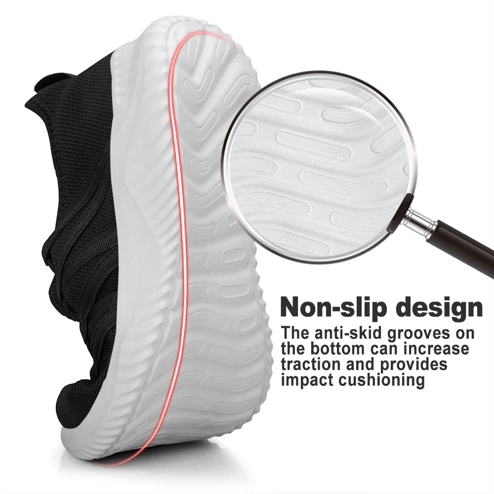 Feethit Mens Slip On Running Shoes Breathable Lightweight Comfortable Fashion Non Slip Sneakers for Men