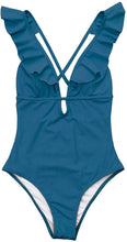 
                        
                          Cargar imagen en el visor de la galería, CUPSHE Women's One Piece Swimsuit Ruffle Deep V Neck Strappy Swimwear Bathing Suits
                        
                      