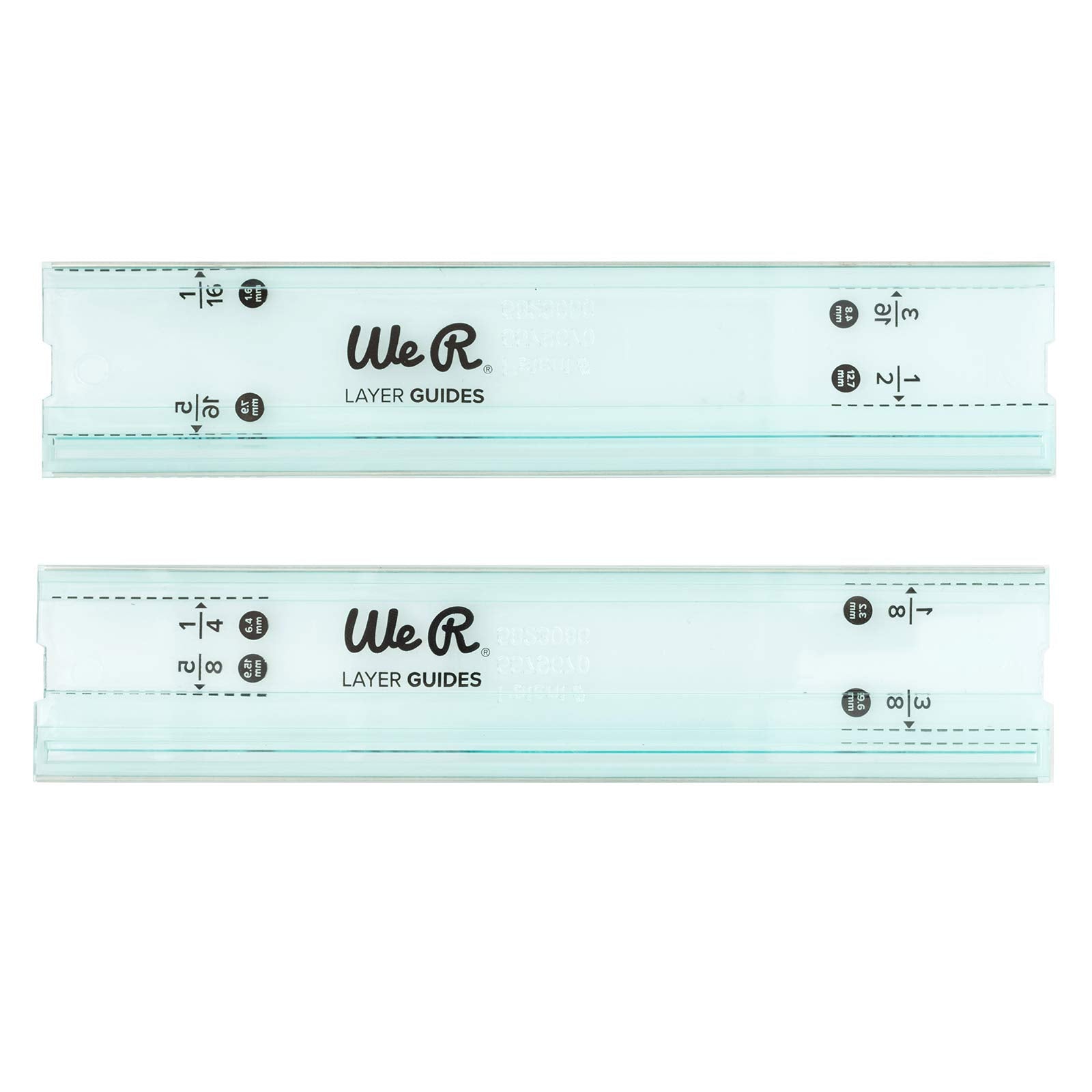 We R Memory Keepers 0633356604839 Ruler & Guide-Mini Layer Guides (2 Piece), Multicolor