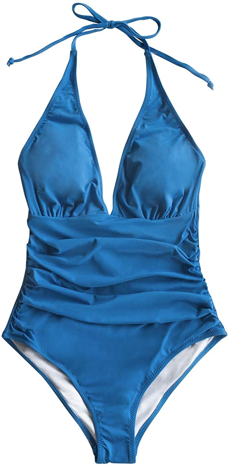 CUPSHE Women's One Piece Swimsuit Tummy Control V Neck Two Piece Bathing Suit
