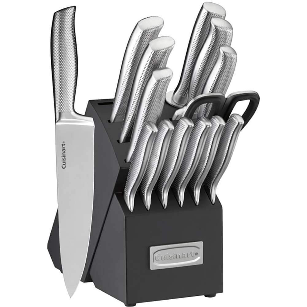 Cuisinart C77SS-15PG 15pc German Stainless Steel Cutlery Block Set, One Size - JOY2ESpree