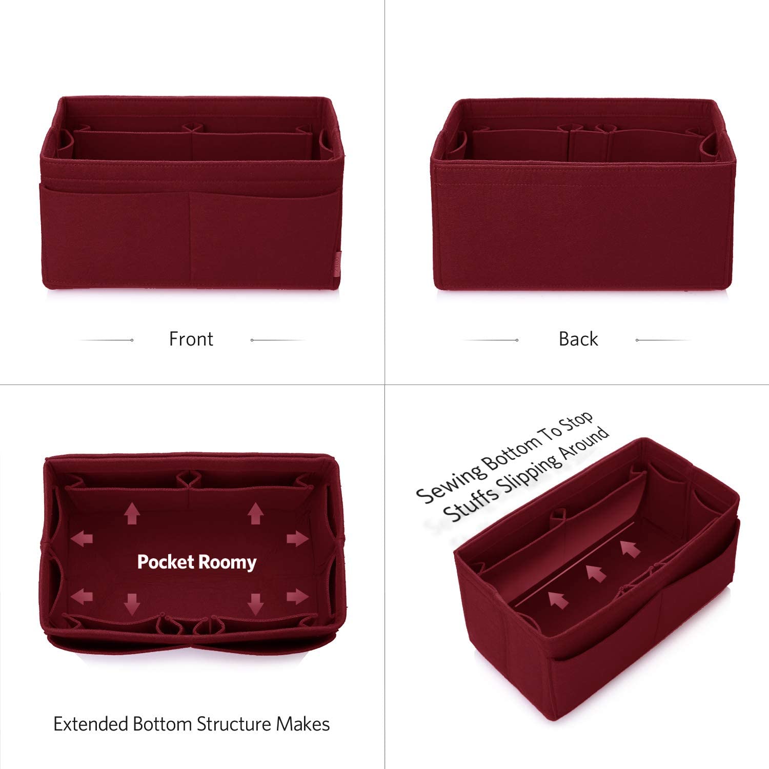 Felt Purse Organizer, Bag in Bag Organizer For Tote & Handbag Speedy Neverfull, Medium Large Extra Large