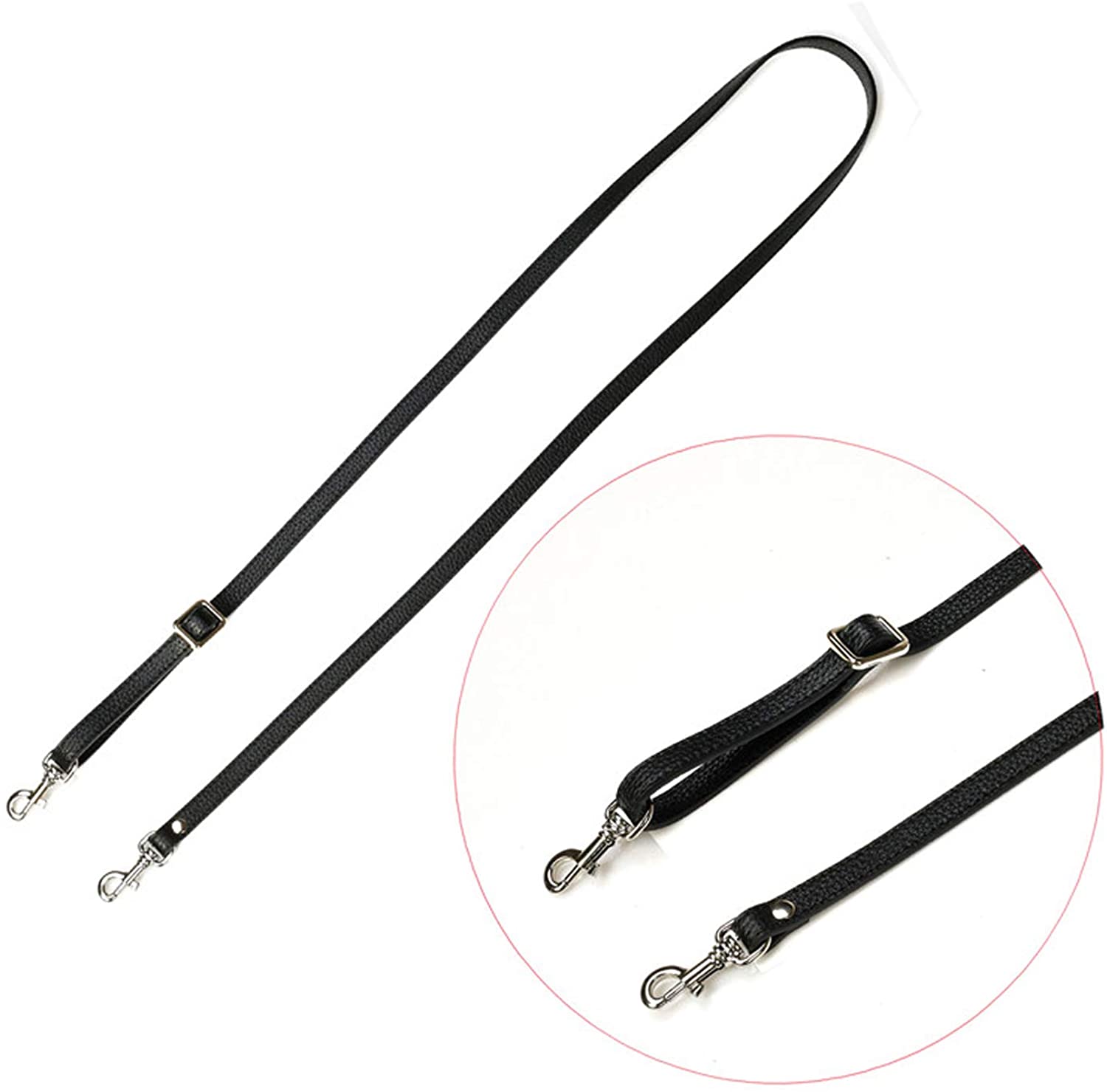 VanEnjoy Adjustable Genuine Leather Crossbody Straps Replacement - Width 1/2“, Length 25”-51”