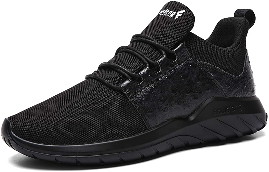 Soulsfeng Mens Running Shoes Mesh Breathable Lightweight Cushioning Training Athletic Sneakers