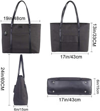 
                        
                          Load image into Gallery viewer, Laptop Tote Purse Large, Business Women Work Bag Teacher Tote Bag Many Pockets
                        
                      