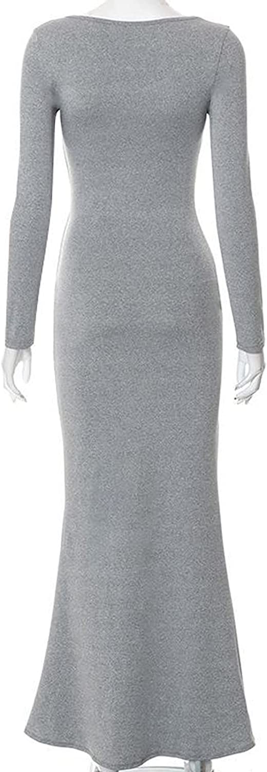 AnotherChill Women's Casual Lounge Slip Long Dress Sexy Sleeveless Backless Bodycon Maxi Dresses 2022 Spring Slim Elegant