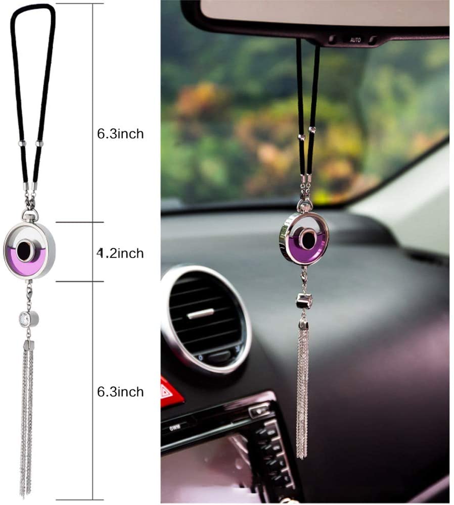 VILLSION Car Logo Perfume Air Freshener Rearview Mirror Pendant Ornament Exquisite for Car with Gift Box