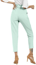 
                        
                          Load image into Gallery viewer, Freeprance Women's Pants Casual Trouser Paper Bag Pants Elastic Waist Slim Pockets
                        
                      