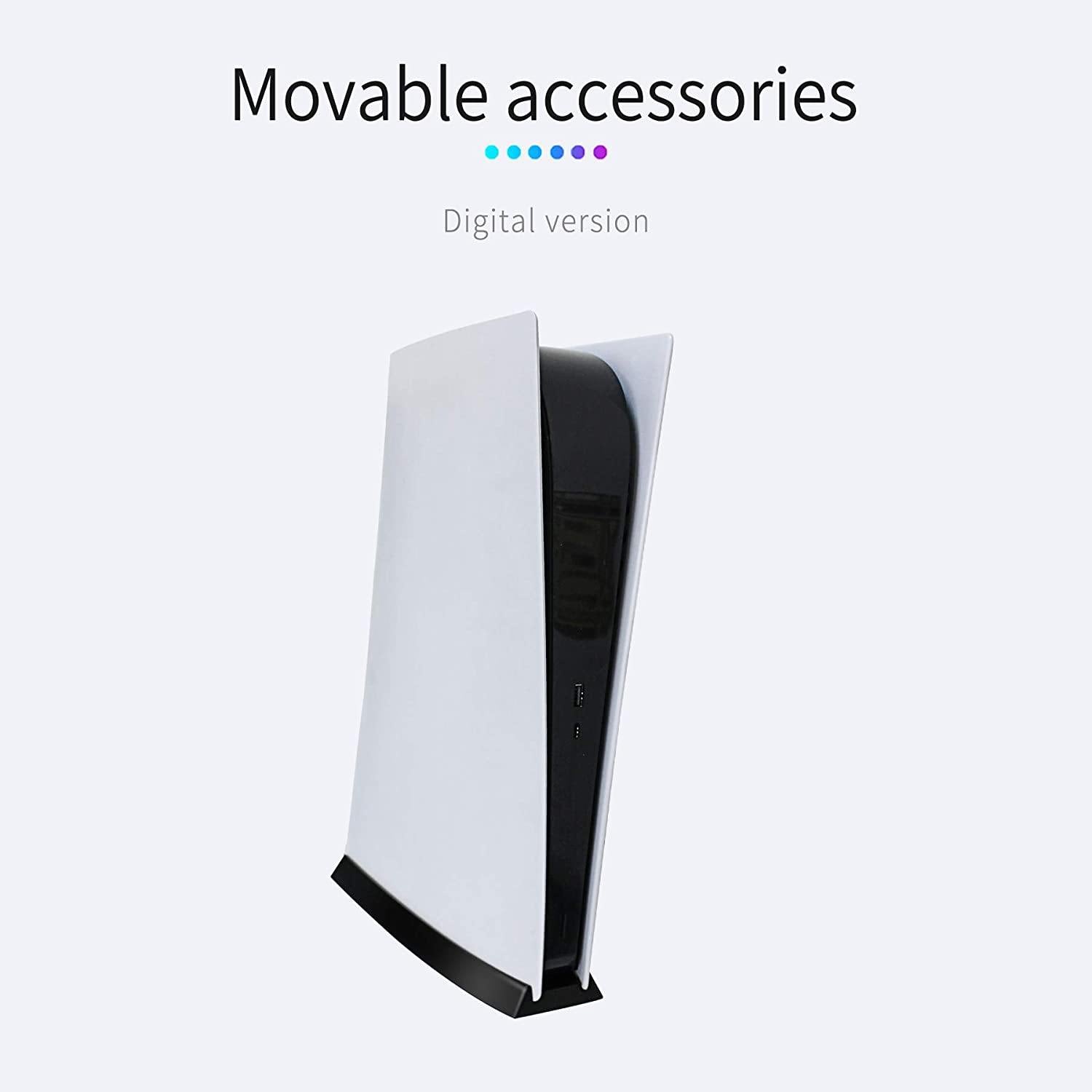 Vertical Stand Holder for PS5 Digital Edition, Stand Cooler for Sony Playstation 5 DE Console with Built-in Air Vents and Non-Slip Feet - JOY2ESpree