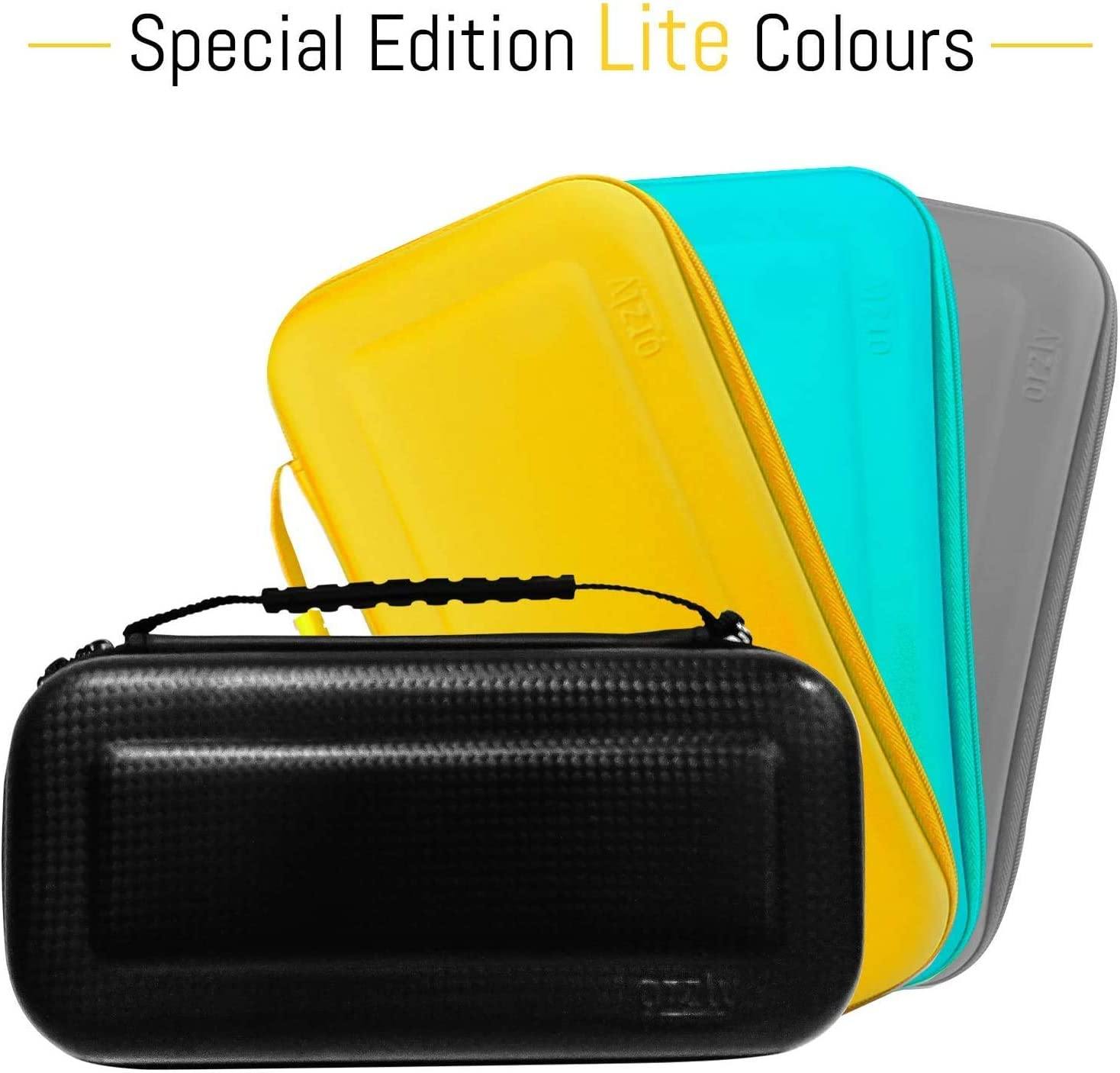 Orzly Case for Nintendo Switch Lite - Portable Travel Carry Case with Storage for Switch Lite Games & Accessories [Turquoise Blue Edition] - JOY2ESpree