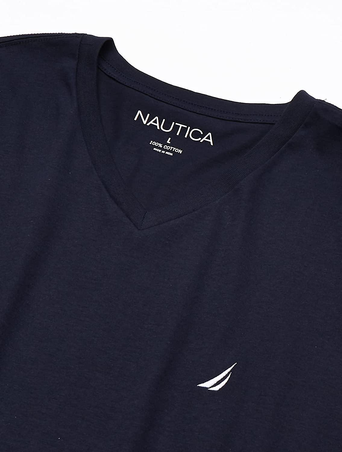 Nautica Men's Short Sleeve Solid Slim Fit V-Neck T-Shirt - JOY2ESpree