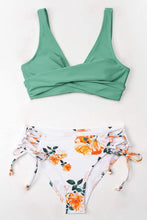 
                        
                          Load image into Gallery viewer, CUPSHE Women's Bikini Swimsuit Floral Print Lace Up Two Piece Bathing Suit
                        
                      