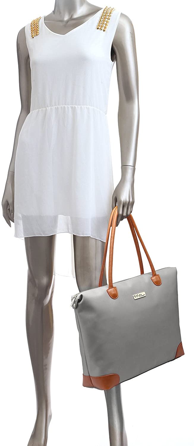 NNEE Water Resistance Nylon Tote Bag & Multiple Pocket Design