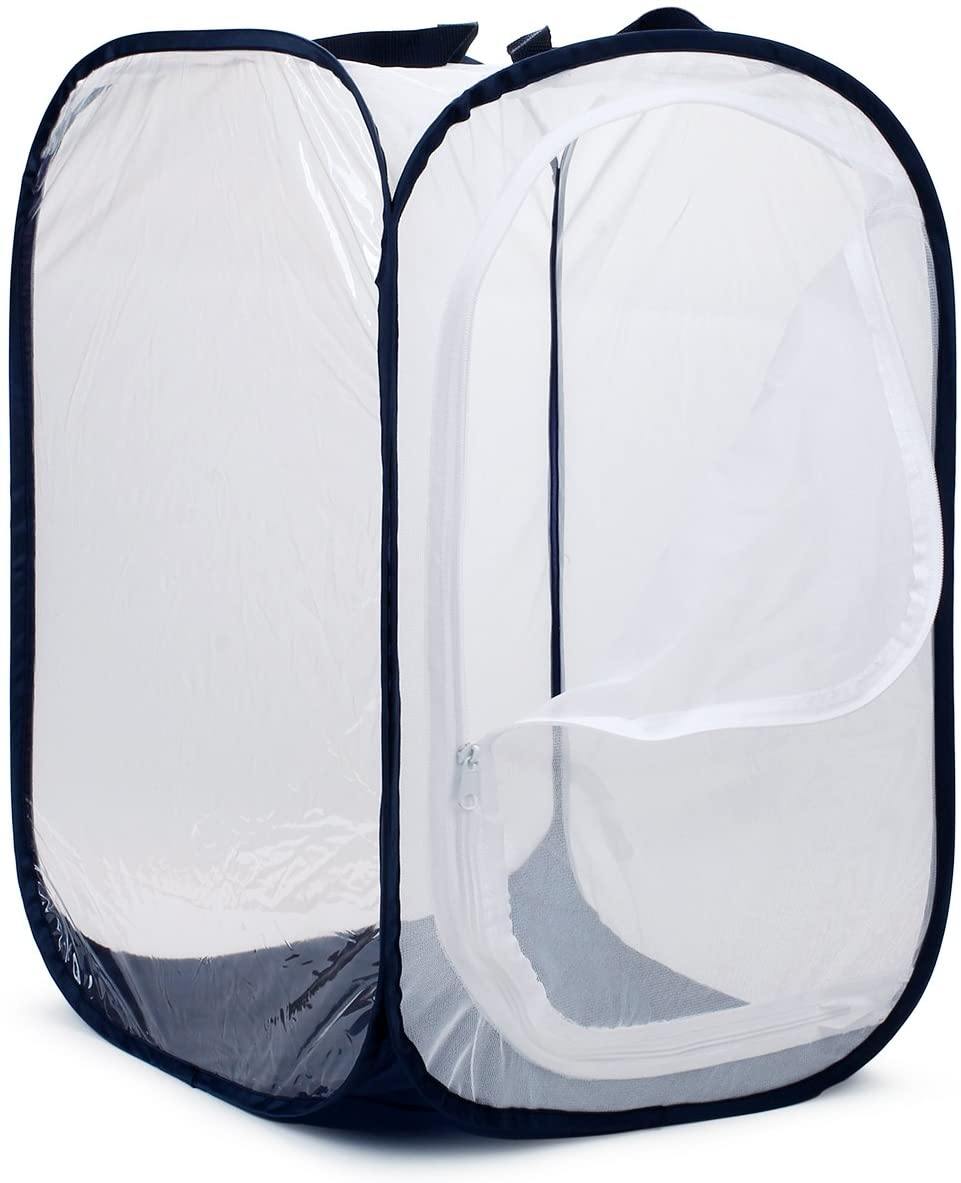 RESTCLOUD 36" Large Monarch Butterfly Habitat, Giant Collapsible Insect Mesh Cage Terrarium Pop-up 24 x 24 x 36 Inches - JOY2ESpree