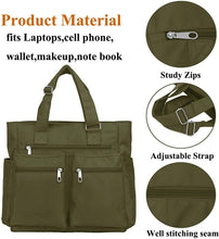 
                        
                          將圖片載入圖庫檢視器 Canvas Tote Bag Waterproof Nylon Multi Pocket Shoulder Bags Laptop Work Bag Teacher Purse and Handbags for Women &amp; Men
                        
                      