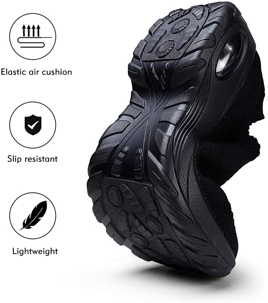 STQ Slip On Breathe Mesh Walking Shoes Women Fashion Sneakers Comfort Wedge Platform Loafers