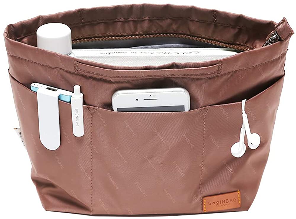 iN. Purse Organizer Insert with zipper Nylon fabric for women Handbags & Totebag