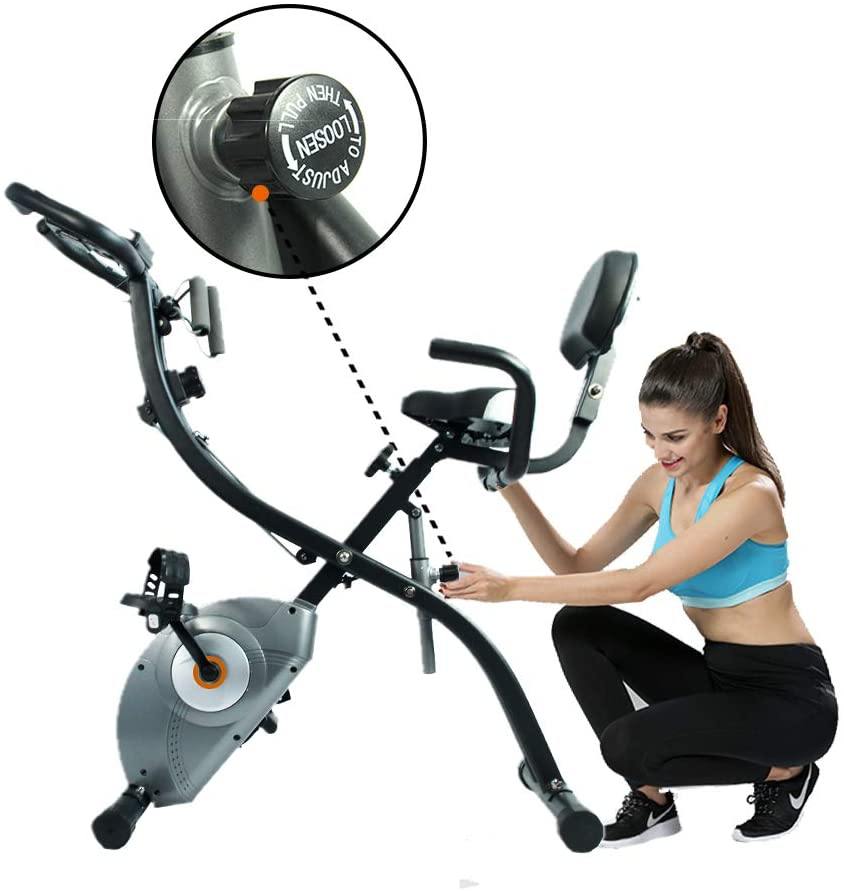 ATIVAFIT Indoor Cycling Bike Folding Magnetic Upright Bike Stationary Bike Recumbent Exercise Bike - JOY2ESpree