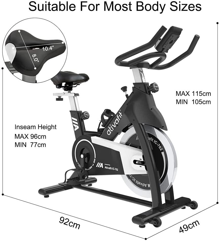 Ativafit Exercise Bike Stationary Indoor Cycling Bike 35 lbs Flywheel Belt Drive Workout Bicycle Training LCD Monitor - JOY2ESpree