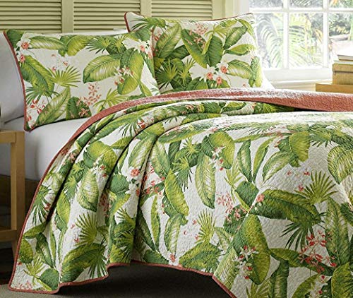 Tommy Bahama Aregada Dock Quilt Set, King, Ecru