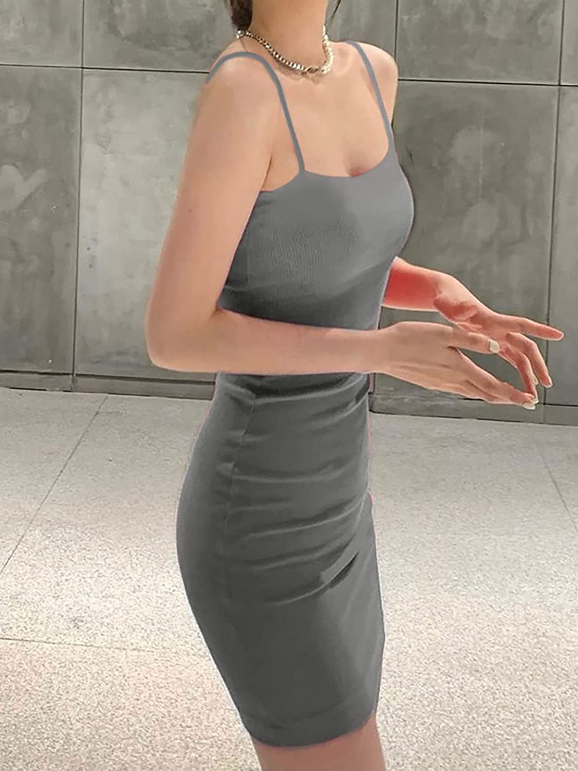 AnotherChill Women's Casual Lounge Slip Long Dress Sexy Sleeveless Backless Bodycon Maxi Dresses 2022 Spring Slim Elegant