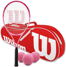 
                        
                          將圖片載入圖庫檢視器 Wilson Burn Pink Junior Tennis Racquet Bundled with a Advantage II Racquet Holder and a Can of Pink Tennis Balls - JOY2ESpree
                        
                      