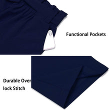 
                        
                          Load image into Gallery viewer, Freeprance Women's Pants Casual Trouser Paper Bag Pants Elastic Waist Slim Pockets
                        
                      