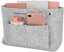 
                        
                          Load image into Gallery viewer, DLseego Felt Tote Handbag Purse Cosmetic Storage Makeup Bag Pocketbook Organizer Insert Divider Shaper Bag in Bag
                        
                      