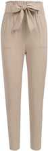 
                        
                          Load image into Gallery viewer, Freeprance Women's Pants Casual Trouser Paper Bag Pants Elastic Waist Slim Pockets
                        
                      