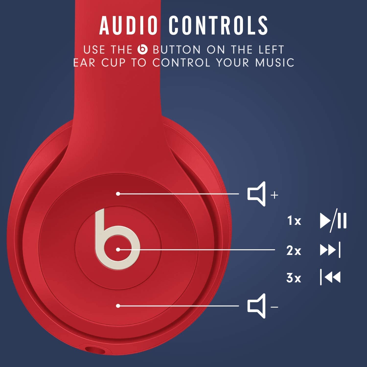 Beats Solo3 Wireless On-Ear Headphones - Apple W1 Headphone Chip, Class 1 Bluetooth, 40 Hours of Listening Time, Built-in Microphone - Satin Gold