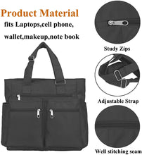 
                        
                          將圖片載入圖庫檢視器 Canvas Tote Bag Waterproof Nylon Multi Pocket Shoulder Bags Laptop Work Bag Teacher Purse and Handbags for Women &amp; Men
                        
                      