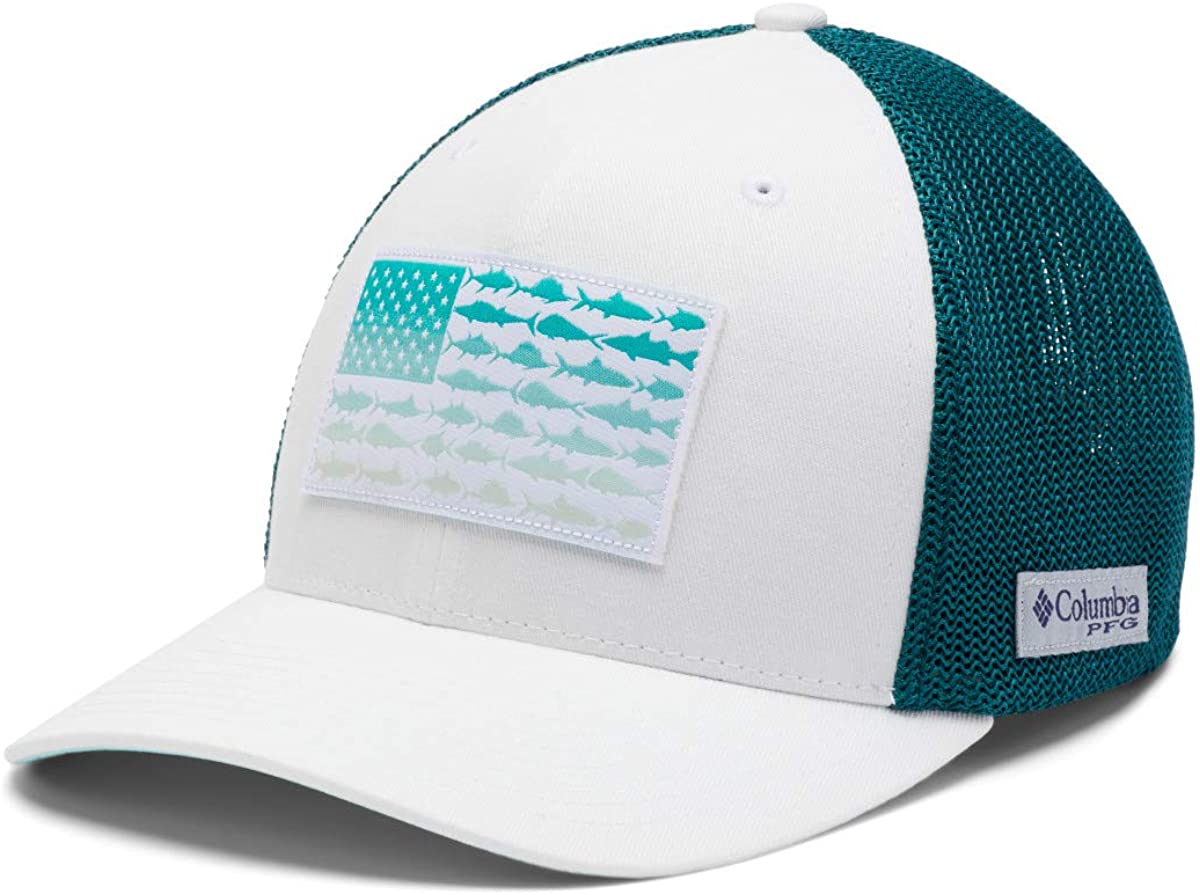 Columbia Unisex-Adult PFG Mesh Fish Flag Ball Cap