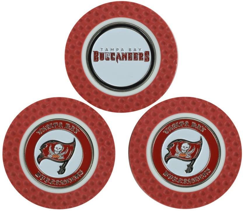 Team Golf NFL Golf Chip Ball Markers (3 Count), Poker Chip Size with Pop Out Smaller Double-Sided Enamel Markers - JOY2ESpree