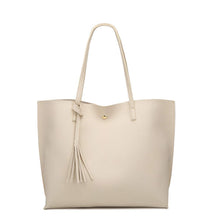 
                        
                          將圖片載入圖庫檢視器 Women's Soft Faux Leather Tote Shoulder Bag from Dreubea, Big Capacity Tassel Handbag
                        
                      