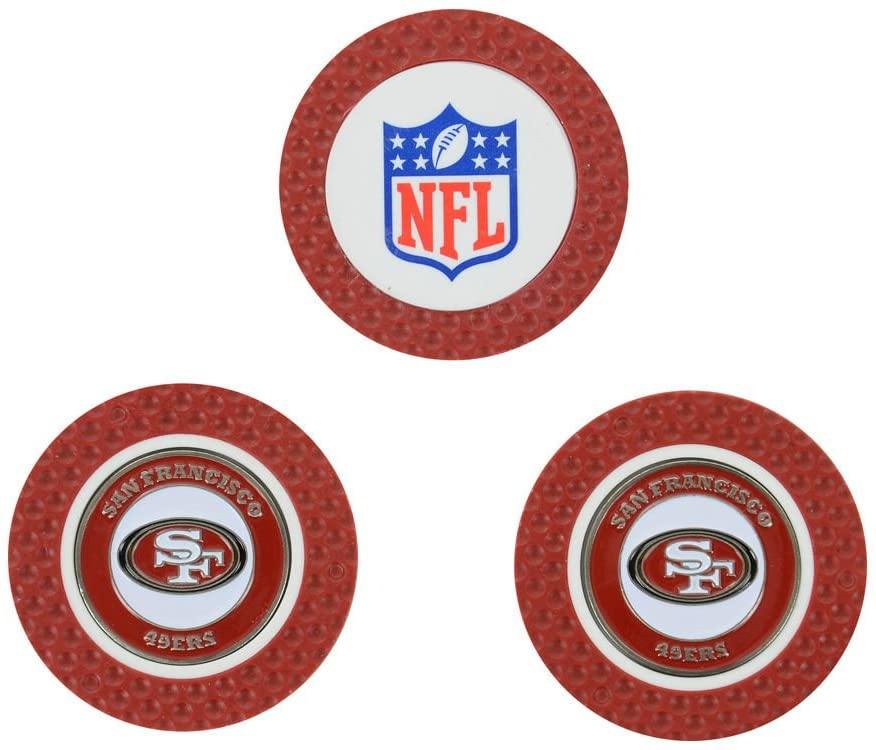 Team Golf NFL Golf Chip Ball Markers (3 Count), Poker Chip Size with Pop Out Smaller Double-Sided Enamel Markers - JOY2ESpree