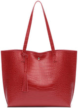 
                        
                          將圖片載入圖庫檢視器 Women's Soft Faux Leather Tote Shoulder Bag from Dreubea, Big Capacity Tassel Handbag
                        
                      