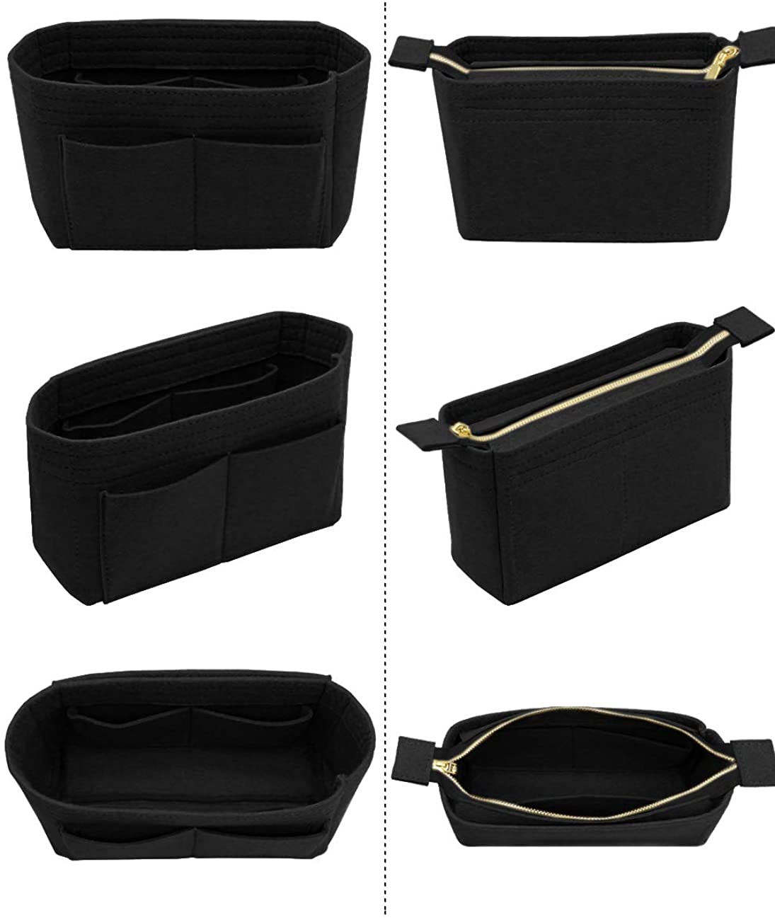 LEXSION Organizer,Bag Organizer,Insert purse organizer with 2 packs in one set fit LV NeoNoe Noé Series perfectly