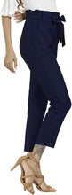 
                        
                          Load image into Gallery viewer, Freeprance Women's Pants Casual Trouser Paper Bag Pants Elastic Waist Slim Pockets
                        
                      