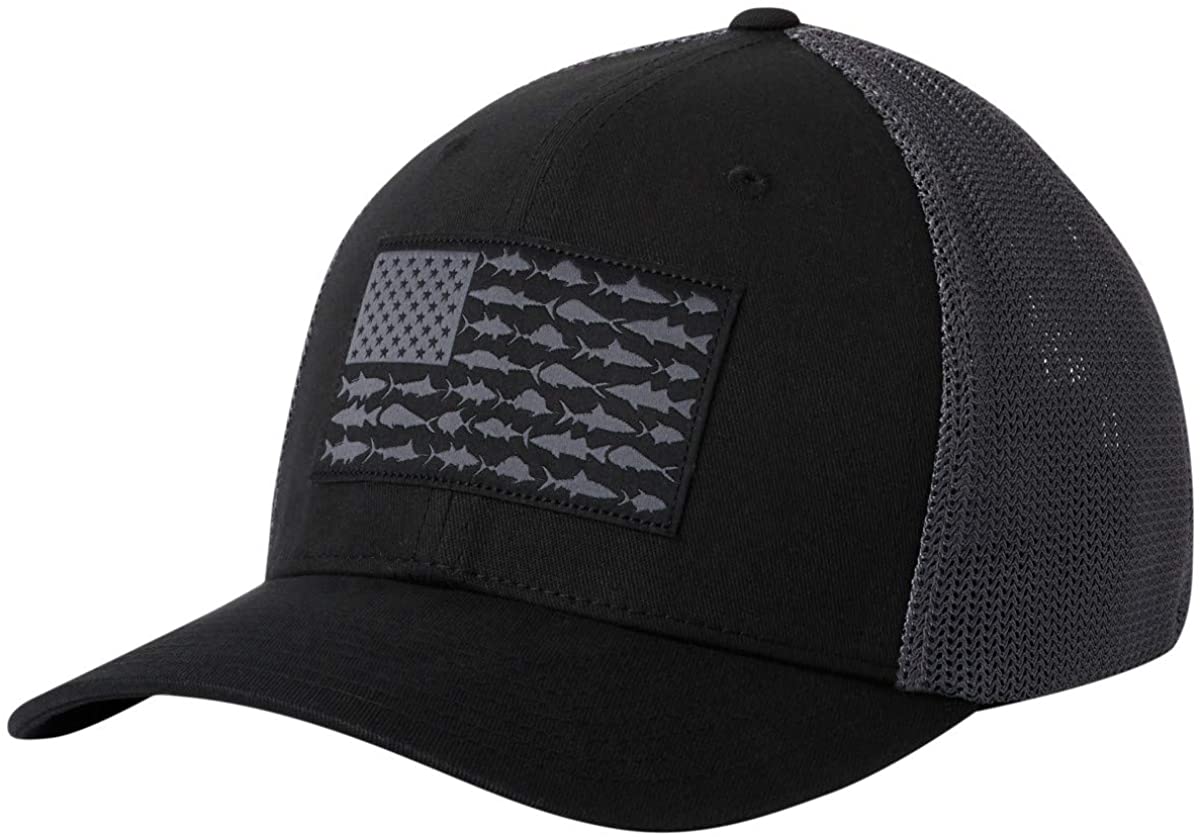 Columbia Unisex-Adult PFG Mesh Fish Flag Ball Cap