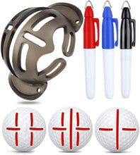 
                        
                          गैलरी व्यूवर में इमेज लोड करें, FINGER TEN Golf Ball Marker Line Drawing Tool 4 Color Value Pack Template Liner Stencil Putt Alignment - JOY2ESpree
                        
                      