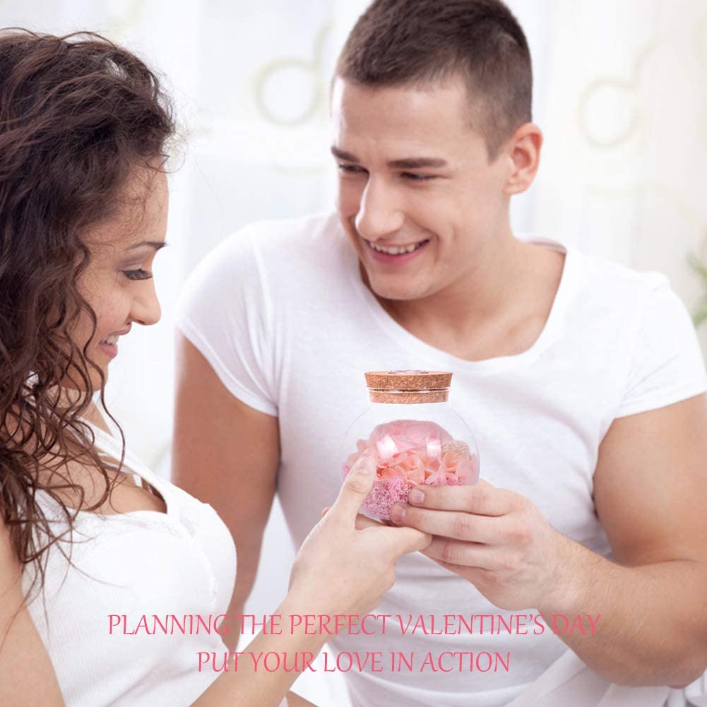 Forever Red Rose, Preserved Eternal Real Flower Present Gorgeous Led Mood Light