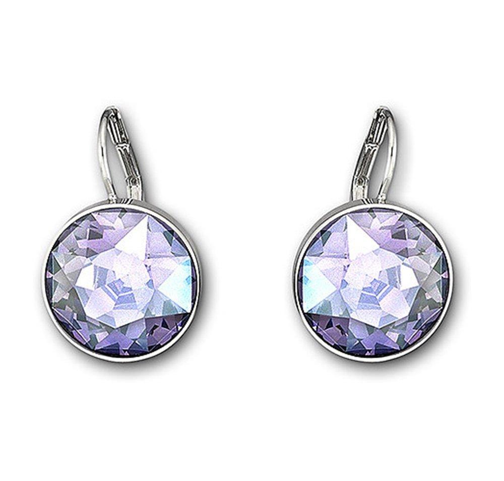 Swarovski Tanzanite Moonlight Crystal BELLA Pierced Drop Earrings Rhodium #5030703 - JOY2ESpree